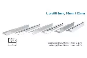 LAJSNA ZA STEPENIŠTA I KERAMIKU L PROFILI - crna sjaj 10mm - 0