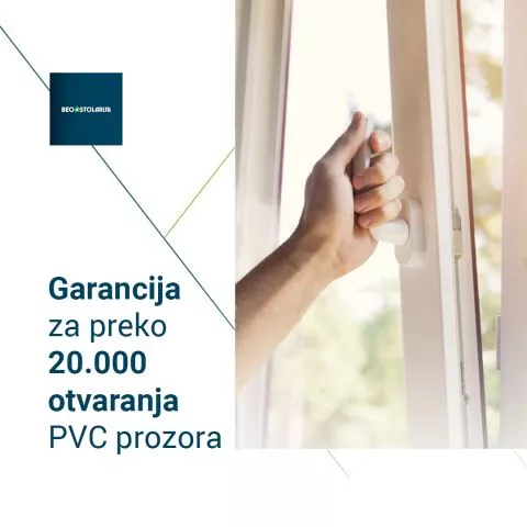 Dvokrilni PVC prozor sa lažnom prečkom Beostandard 1800 mm x 1200 mm - 1