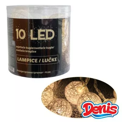 ***10 LED svetla. loptice 4 cm - 0