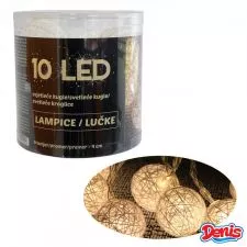 ***10 LED svetla. loptice 4 cm - 0