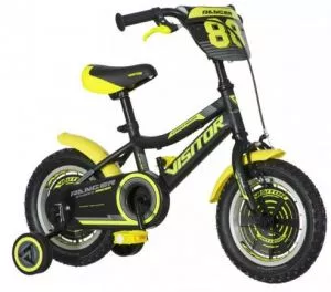 Bicikl dečiji Visitor Ranger 12" crno-žuti - 0