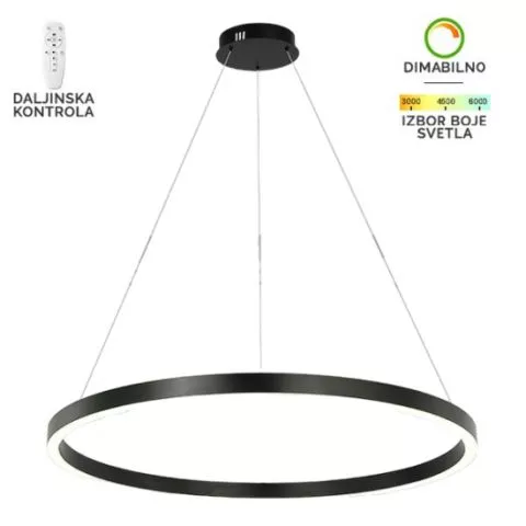 LED visilica F2048-70V BK 70W FI-100 cm - 0