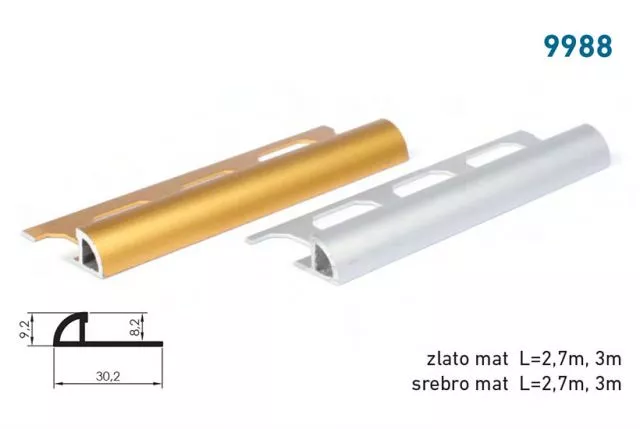 LAJSNA ZA STEPENIŠTA I KERAMIKU 9988 - srebro 3m - 0