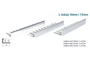 LAJSNA ZA STEPENIŠTA I KERAMIKU L ČEŠALJ - mat 10 mm - 0