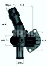 Termostat AUDI A3 2,0 FSI SEAT VW ŠKODA 87C Behr  - 0