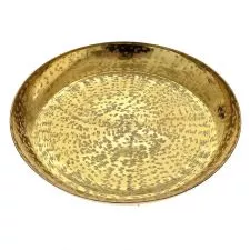 Zlatna metalna tacna 30 cm - 0