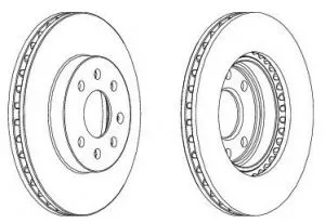 Disk prednji ventilirajući 330x28 MERCEDES W203 -2007 FERODO  - 0