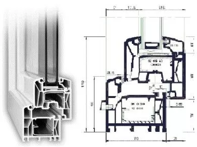 Dvokrilna balkonska PVC vrata 60cm x 200cm bela   - 1