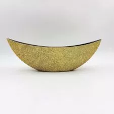 Dekorativna saksija u obliku čamca - zlatna - 0