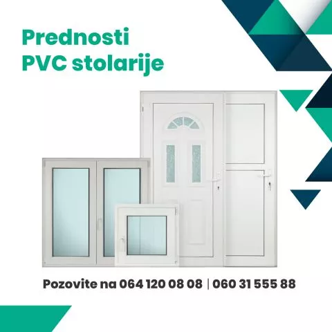 PVC sobna vrata sa staklom Beoline Standard 700 mm x 2000 mm - 1