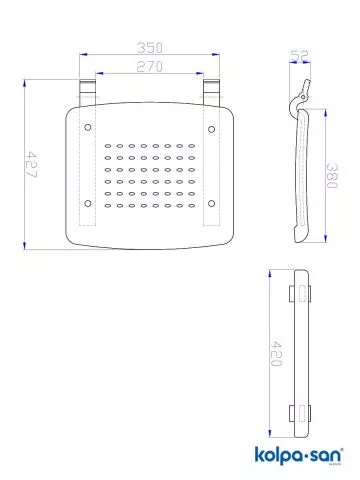 Stolica za tuš kabinu Kolpa San STK 950700 - 1