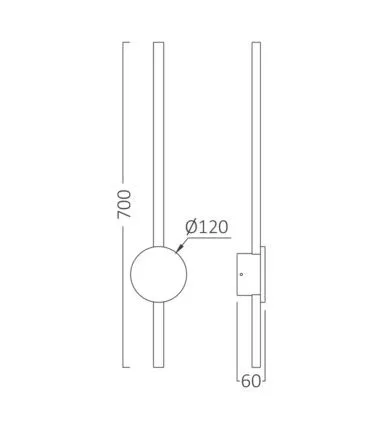 BRY-TINY-WL700-16W-ZLATNA-3000K-ZIDNA SVETILJKA BH07-04206 - 1