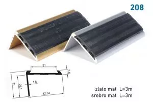 LAJSNA ZA STEPENIŠTA I KERAMIKU 208 - srebro - 0