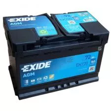 Akumulator EXIDE Start-Stop 12V 72Ah 760A AGM desno+ - 0