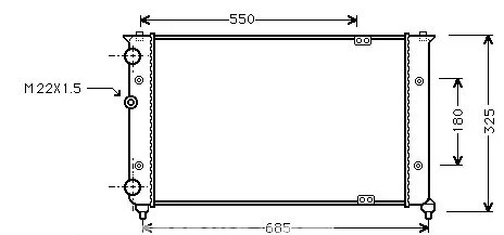 Hladnjak VW POLO CLASIC CADDY 1.9 TDI 1996-2004 AVA QUALITY COOLING  - 0