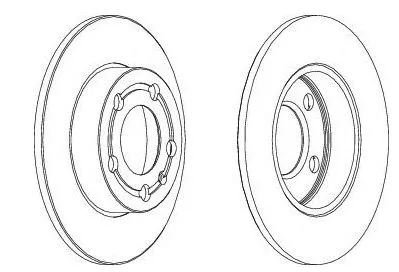 Disk zadnji 09X232 VW POLO LUPO SEAT IBIZA 2 CORDOBA FERODO  - 0