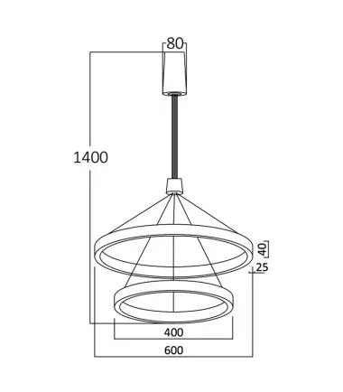 Bry-LED luster-LINA-PD-2540-RND-GLD-65W-3IN1 BH16-09686 - 0