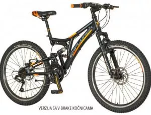 Bicikl MTB deciji Explorer Thunder 24" crno-narandžasti - 0