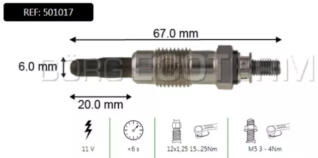 Grejač motora FORD 1.6D ESKORT 84-89 BORG   - 0