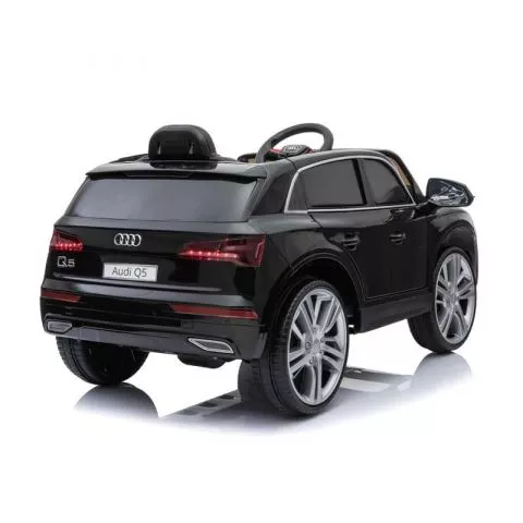 Dečiji auto Audi Q5 2019 sa mekim gumama i kožnim sedištem – crni - 1