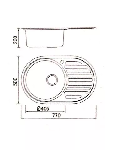 Ugradna sudopera Boloco BL 859 inox ø90 77x55cm - 1