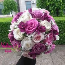 Bidermajer ruže nežnih roze i ciklama tonova - B368 - 0