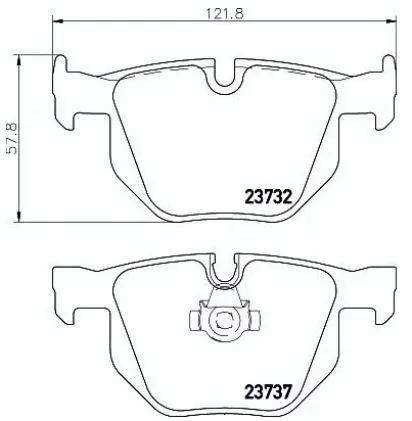 Kočione pločice zadnje BMW E60 2,0-3,0 TEXTAR  - 0