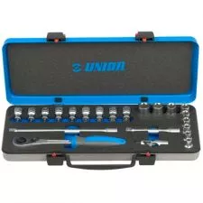 Unior - Ključevi nasadni i nastavci,1/2", u metalnoj kutiji - 190BITX1P22 - 0