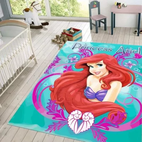 Tepih za decu na gumenoj podlozi 120x180cm – Princess Ariel - 0