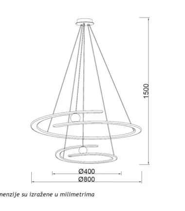 1 Luna 263 luster 105W 3000K CRNA 202083 - 0