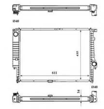 Hladnjak ABMW 5 E34 NRF  - 0