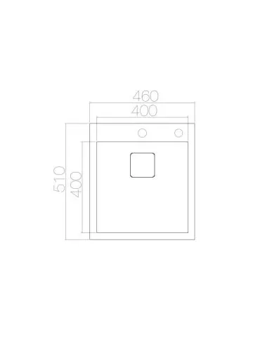 Podgradna sudopera Laweo AS 217 inox 9x9cm 46x51cm - 1