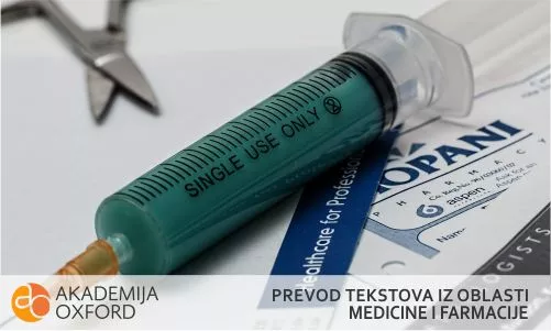 Prevod tekstova iz oblasti medicine i farmacije - Akademija Oxford - 0