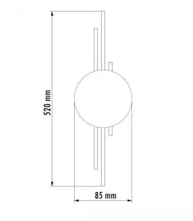 VESTA 609 ZIDNA LAMPA LED 10W 3000K MESING 201966 - 1