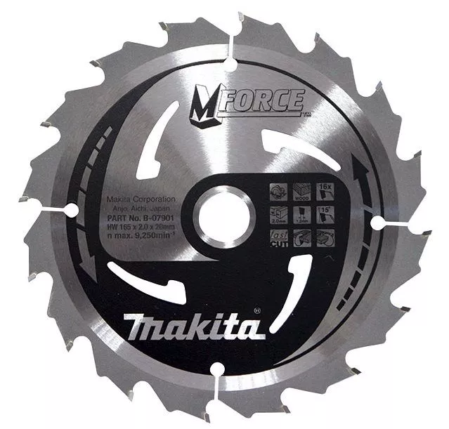 Makita - List za testeru od tvrdog metala 165 mm, MForce, sa 16 zubaca B-07901 - 0