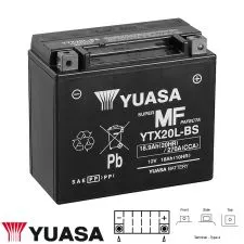 YUASA AKUMULATOR MOTO 12V 18AH 270A DESNO+  - 0