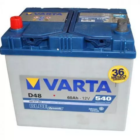 VARTA Akumulator 12V 60Ah 540A BLUE DYNAMIC levo+ azijska vozila - 0