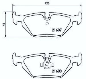 Kočione pločice zadnje BMW E36,E46 TEXTAR   - 0