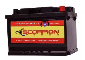 Akumulator Scorpion 12V 66Ah D+   - 0