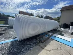 HORIZONTALNI PLASTIČNI REZERVOAR - 3000 L - Ø 1200x2700 - 0