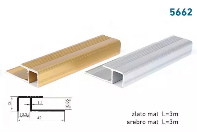 LAJSNA ZA STEPENIŠTA I KERAMIKU 5662 - srebro  - 0