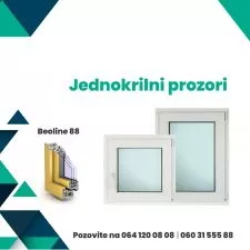 Jednokrilni PVC prozor Beostandard 800 mm x 1200 mm - 0