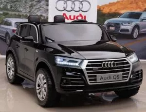 Audi Q5 veliki Licencirani Dvosed za decu 4×4 – meke gume i meko sedište BJQ5D – crni - 0