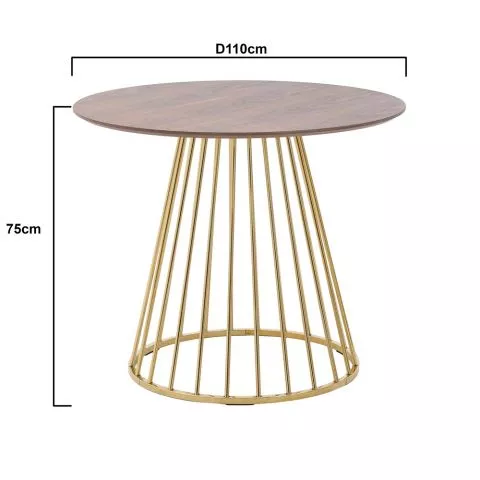 Sto metal drvo 110X75 cm - 1