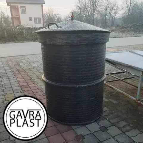 Plastična kaca 500l prečnik Ø 800 visina 1000 mm - 4