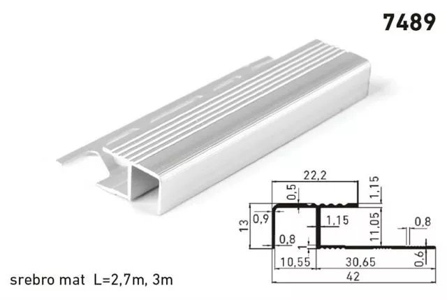 LAJSNA EKO 7489 - SREBRO 2.7M - 0