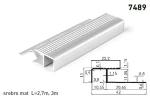 LAJSNA EKO 7489 - SREBRO 2.7M - 0