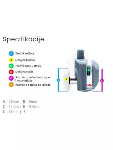 Točkići za tuš kabinu fleksibilni Quartz KER LUX2-D - 4