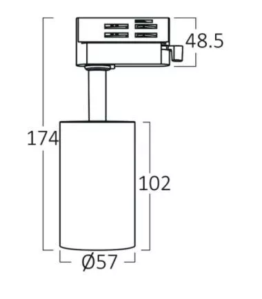  Trofazni reflektor BRY-BETA-TR-GLD-GU10-IP20-4WRS-TRACKLIHT BH04-60606 - 1