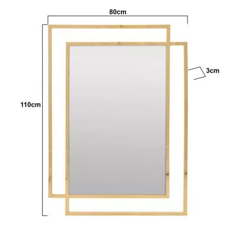 Metalno zidno ogledalo 80X110cm - 0